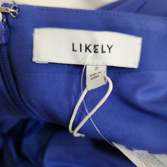 NWT Likely Vibrant Blue One-Shoulder Cassidy Dress 2 - Picture 6 of 8